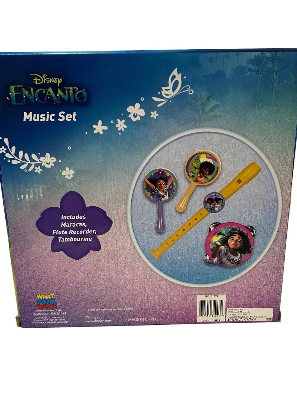 Disney Encanto Music Set Includes Maracas Flute Recorder Tambourine New In Box